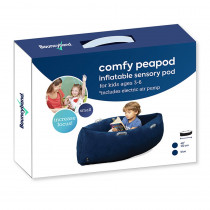 Comfy Hugging Peapod Sensory Pod, 48", Ages 3-6 Up to 4 Feet Tall, Blue - BBAPD48BU | Bouncy Bands | Floor Cushions
