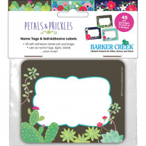 Petals & Prickles Name Tags, 3-1/2" x 2-3/4, Pack of 45 - BCP1545 | Barker Creek | Name Tags