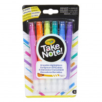 Take Note! Erasable Highlighters, Pack of 6 - BIN586504 | Crayola Llc | Highlighters