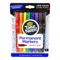 Take Note! Permanent Markers, Pack of 8 - BIN586508 | Crayola Llc | Markers