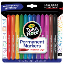 Take Note! Permanent Markers, Pack of 12 - BIN586539 | Crayola Llc | Markers