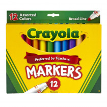 BIN587712 - Crayola Markers 12Ct Asst Colors Conical Tip in Markers