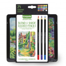 Signature Blend & Shade Colored Pencils in Tin, Pack of 24 - BIN682015 | Crayola Llc | Colored Pencils