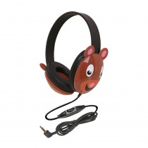 CAF2810BE - Listening First Animal-Themed Stereo Headphones Bear in Headphones