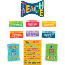 One World Teach Peace Bulletin Board Set, Grade 2-6 - CD-110489 | Carson Dellosa Education | Social Studies