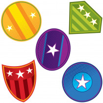 CD-120189 - Super Power Shields Cut Outs in Accents