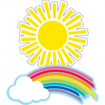 CD-120558 - Rainbows & Suns Cut-Outs Hello Sunshine in Accents