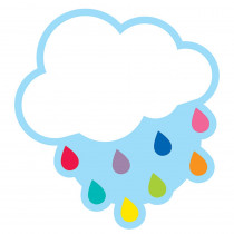 CD-120560 - Cloud With Raindrops Cut-Outs Hello Sunshine in Accents