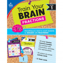 Train Your Brain: Fractions Level 1 - CD-149014 | Carson Dellosa Education | Fractions & Decimals