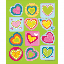 CD-168190 - Bright Hearts Shape Stickers in Holiday/seasonal