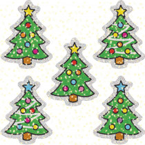 CD-2938 - Dazzle Stickers Christmas Trees 75 Acid & Lignin Free in Holiday/seasonal