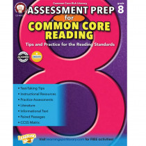 CD-404225 - Gr 8 Assessment Prep For Common Core Reading in Reading Skills