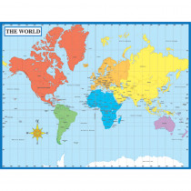 CD-6302 - Chartlet Map Of The World 17 X 22 in Social Studies