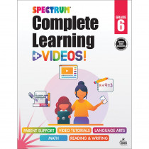 Spectrum Complete Learning + Videos Workbook, Grade 6 - CD-705431 | Carson Dellosa Education | Skill Builders