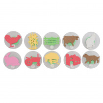Giant Stampers - Farm Adventure - Set of 10 - CE-6738 | Learning Advantage | Stamps