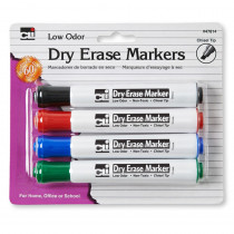 CHL47814 - Dry Erase Markers Barrel Style 4Pk in Markers