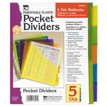 CHL48505ST - 5 Tab Index Dividers W/Pocket in Dividers