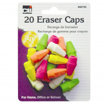CHL80792 - Eraser Caps Neon Asst in Erasers
