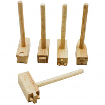 CK-3747 - Wooden Clay Hammers 5/Pk in Clay & Clay Tools