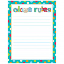 CTP0978 - Dots On Turquoise Class Rules Chart in Miscellaneous