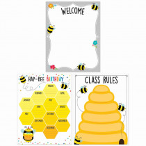 Busy Bees Classroom Essentials 3-Chart Pack - CTP10824 | Creative Teaching Press | Classroom Theme