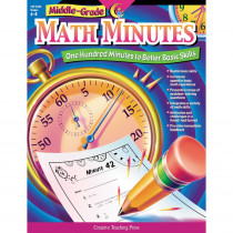 CTP2595 - Middle-Gr Math Minutes Gr 6-8 in Activity Books