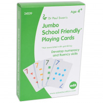 Jumbo School Friendly Playing Cards - CTU24539 | Learning Advantage | Card Games
