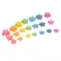 Rainbow Wooden Stars, Set of 21 - CTU73480 | Learning Advantage | Manipulatives
