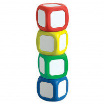 CTU7836 - Magnetic Write-On Wipe-Off Dice Set Of 4 Small Dice In Assorted Colors in Dry Erase Boards