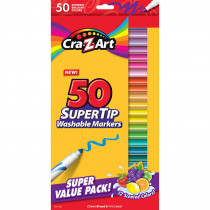 Washable Super Tip Markers Pouch, 50 Count - CZA01328WM14 | Larose Industries Llc | Markers