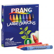 Crayons, Large, Lift Lid Box, 8 Colors - DIX51800 | Dixon Ticonderoga Company | Crayons