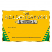 Crayola Gold Crayon Recognition Award, Pack of 36 - EU-844228 | Eureka | Awards