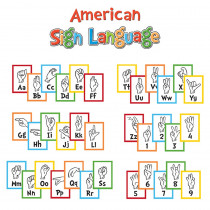 EU-847056 - Dr Seuss Sign Language Alphabet Mni Bulletin Board Set in Classroom Theme