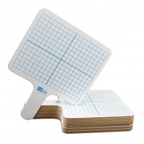 FLP18124 - Rectangle Graph Answer Paddle 12/Pk Dry Erase in Dry Erase Boards