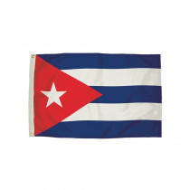 FZ-3482051 - 3X5 Nylon Cuba Flag Heading & Grommets in Flags