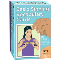 GP-024 - Basic Signing Vocab Cards Set B 100/Pk 4 X 6 in Sign Language