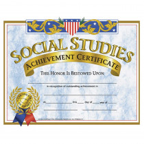 H-VA575 - Certificates Social Studies 30/Pk 8.5 X 11 in Social Studies