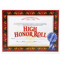 H-VA586 - High Honor Roll Award 30/Pk 8.5X11 Certificates in Certificates