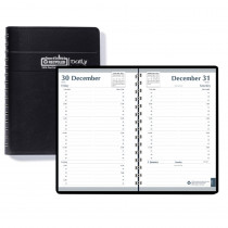 Recycled Daily Calendar Planner Black Cover - HOD28802 | House Of Doolittle | Calendars