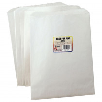 HYG58550 - Colorful Paper Bags 8.5X11 White 50 Pinch Bottom in Craft Bags