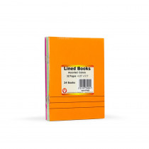 Bright Colors Lined Blank Books - 4.25 x 5.5" - Pack of 24 - HYG79424 | Hygloss Products Inc. | Note Books & Pads
