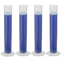 4-pack PP Graduated Cylinders 500mL