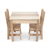 Wooden Table & Chairs - Natural - LCI2427 | Melissa & Doug | Tables