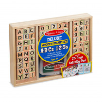 Deluxe Wooden Stamp Set - ABCs 123s - LCI30118 | Melissa & Doug | Stamps