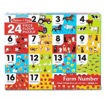 Farm Number Floor Puzzle, 24 Pieces - LCI31002 | Melissa & Doug | Floor Puzzles