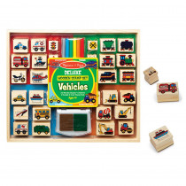 Deluxe Wooden Stamp Set - Vehicles - LCI31901 | Melissa & Doug | Stamps