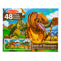 Land of the Dinosaurs Floor Puzzle, 4' long, 48 pcs - LCI442 | Melissa & Doug | Floor Puzzles