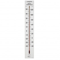 LER0399 - Giant Classroom Thermometer 30T Dual-Scale Wooden Frame in Weather