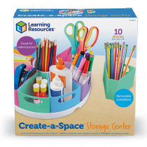 Create-A-Space Storage Center, Pastel - LER3806P | Learning Resources | Desk Accessories