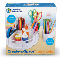 Create-A-Space Storage Center, White - LER3806W | Learning Resources | Desk Accessories